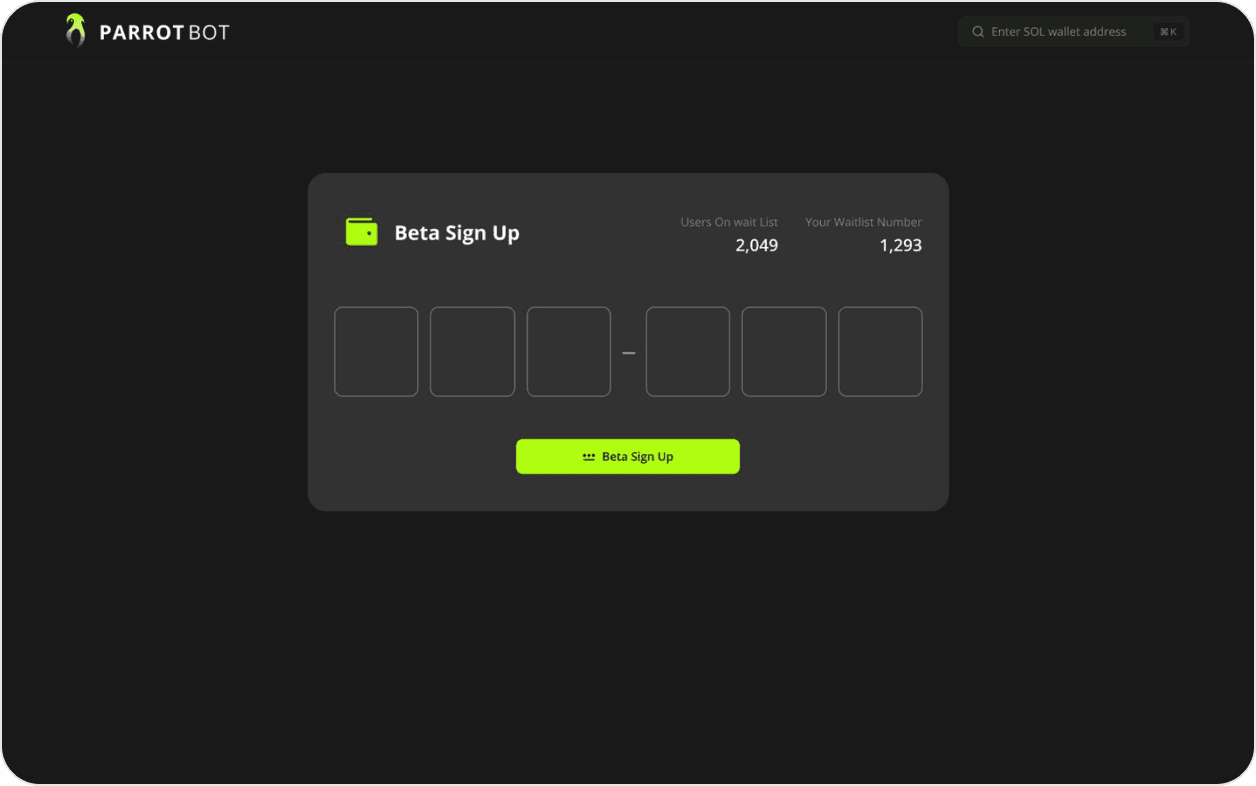 Beta access code