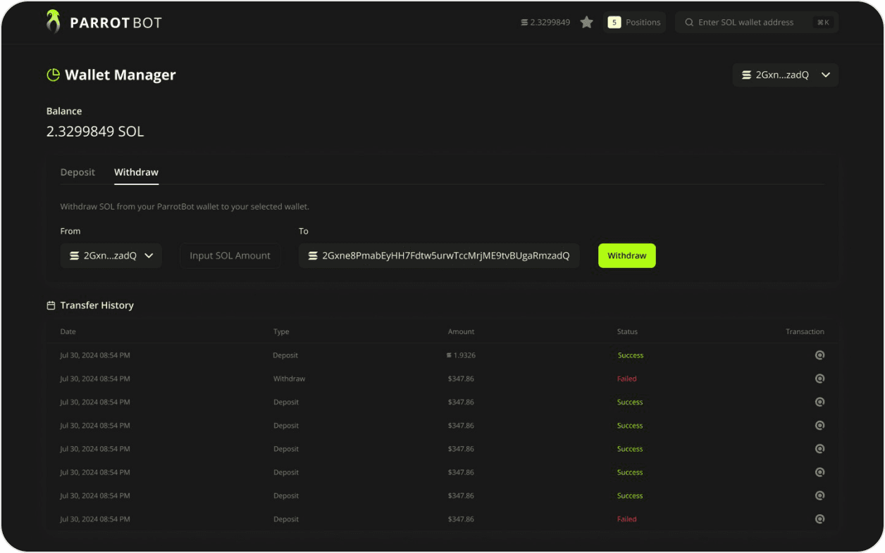 Withdraw
