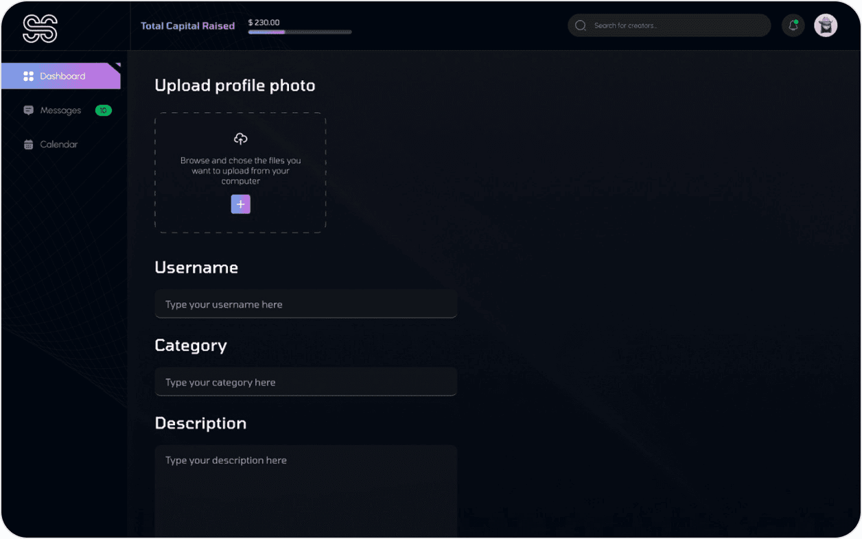 Profile setup