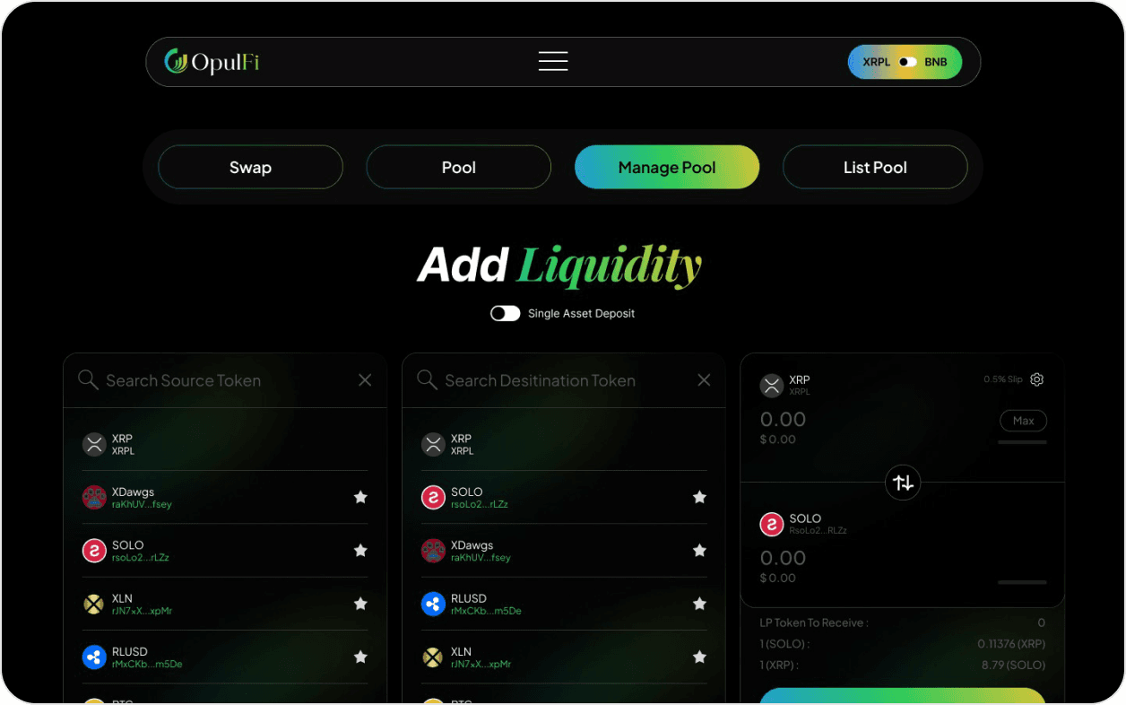 Add liquidity