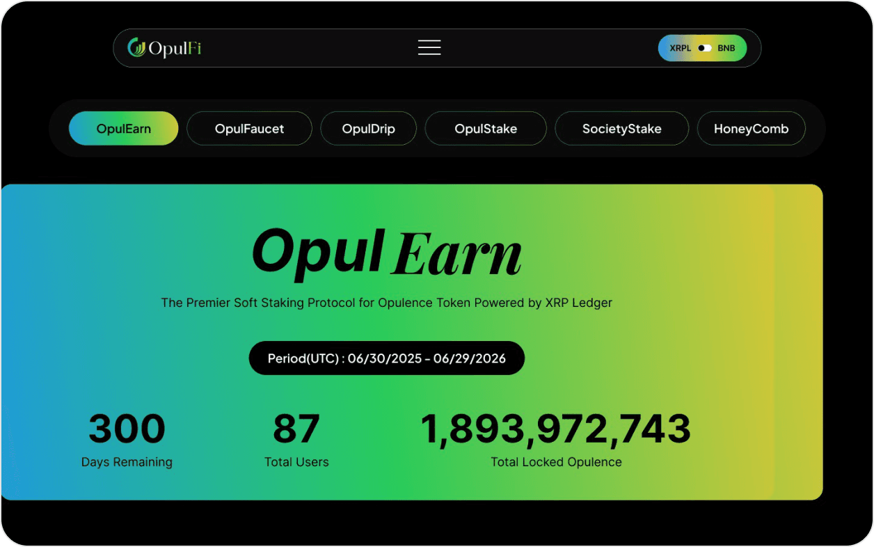 OpulEarn staking